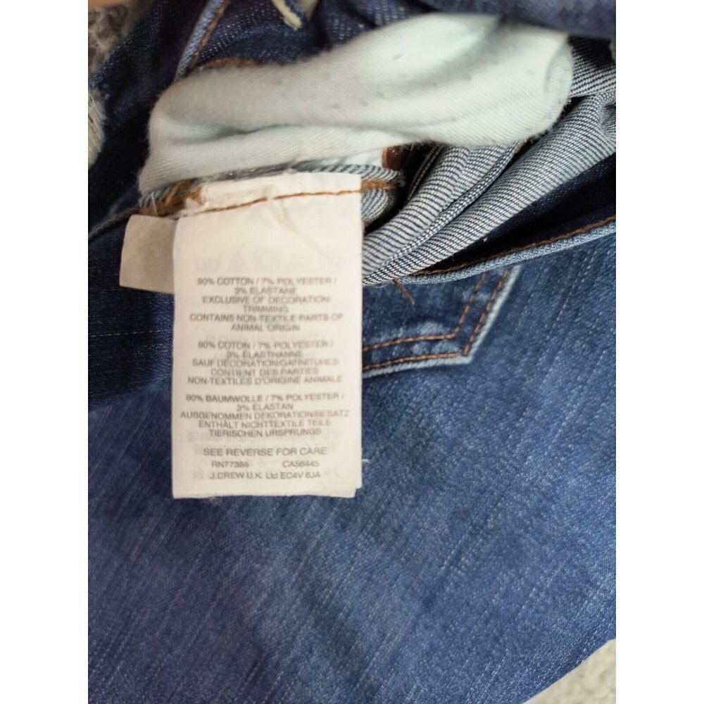 Madewell‎ 10" Mid Rise Skinny Distressed Jeans Button Fly Blue Denim 24 - Picture 12 of 13
